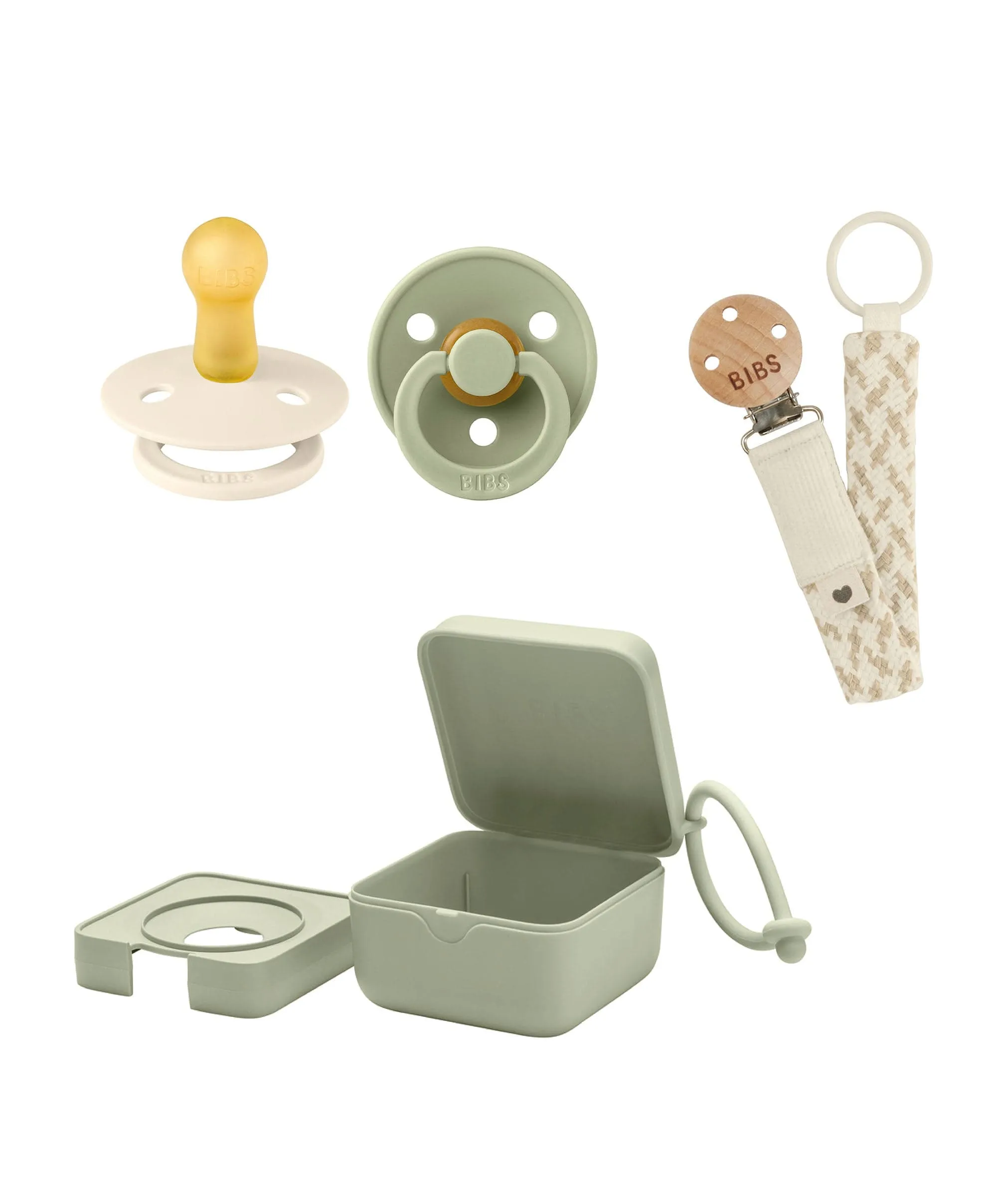 BIBS Dummies Bundle Size 1 (3 Pieces) – Sage/Ivory