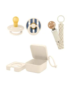 BIBS Dummies Bundles (3 Pieces) – Ivory/Steel Blue