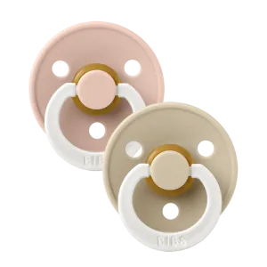Bibs Glow Pacifier 2 Pack - Blush   Vanilla