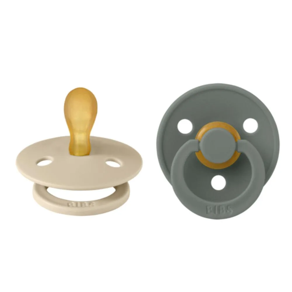 BIBS Pacifier 6-18 Months Symmetrical Vanilla/Pine, 2 pcs.