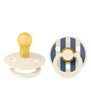 BIBS Pacifier Studio Colour (2 Pack) Ivory/Steel Blue