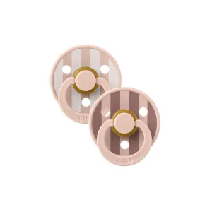 BIBS Studio Block Latex Pacifier - 2 Pack - Blush Mix