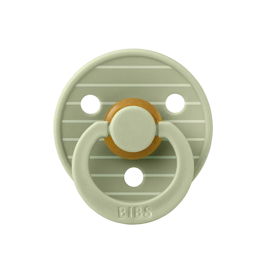 Bibs Studio Colour Pacifier 2 Pack Pinstripe - Sage Mix