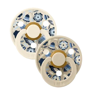 Bibs x Liberty Colour Bobo Latex Pacifier (2 Pack, Size 1) - Ivory Mix