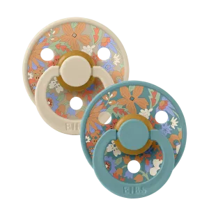 Bibs x Liberty Colour June Blossom Latex Pacifier (2 Pack, Size 1) - Vanilla Hush Mix
