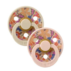 Bibs x Liberty Colour June Blossom Latex Pacifier (2 Pack, Size 2) - Blush Mix