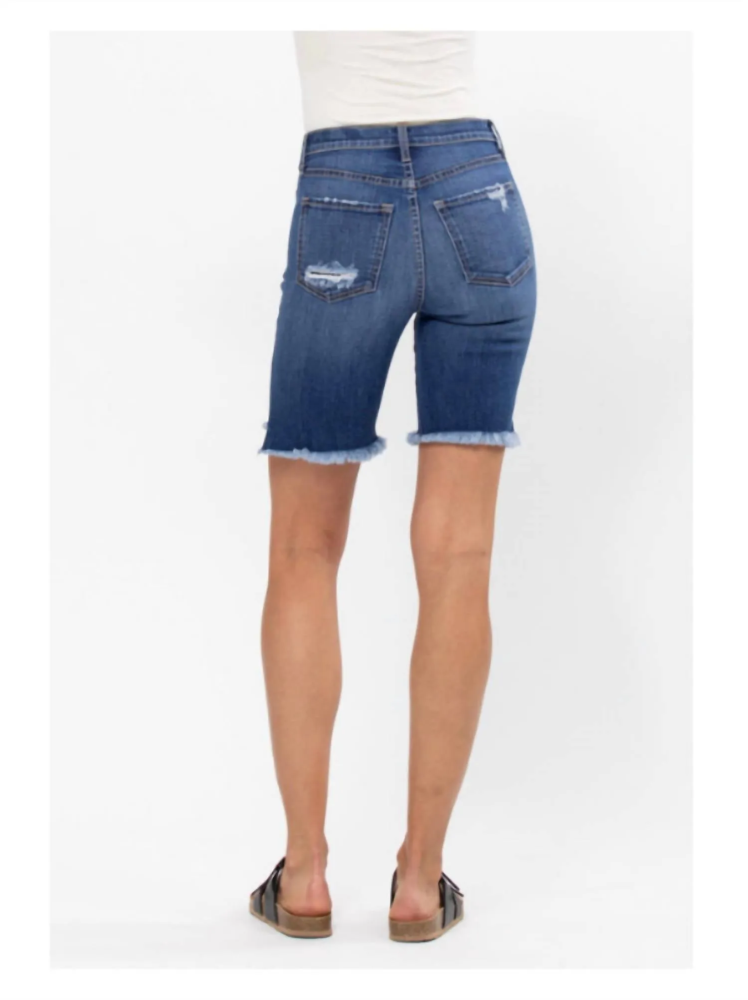 Biker Shorts In Denim