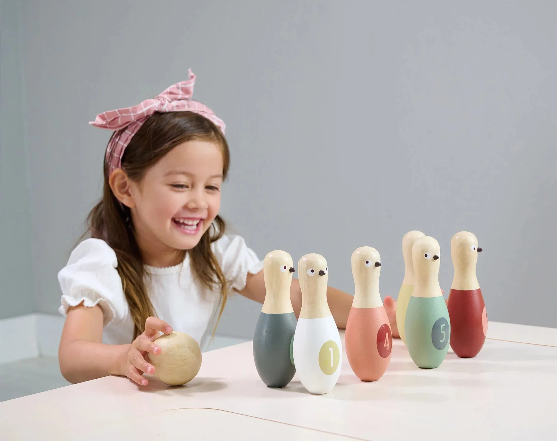 Birdie Skittles Wood Toy