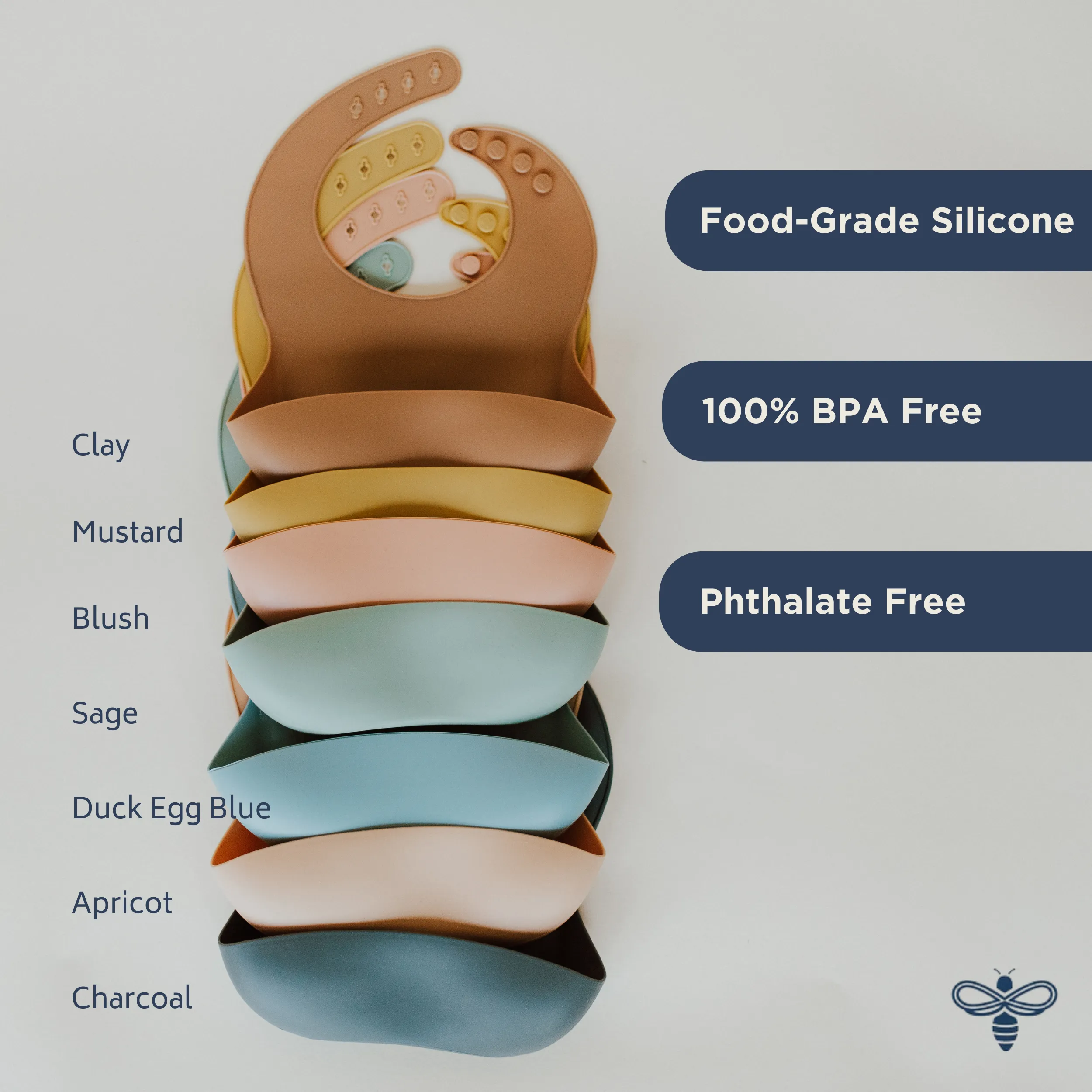 Blush Silicone Baby Bib Babykids_Babeehive-Goods