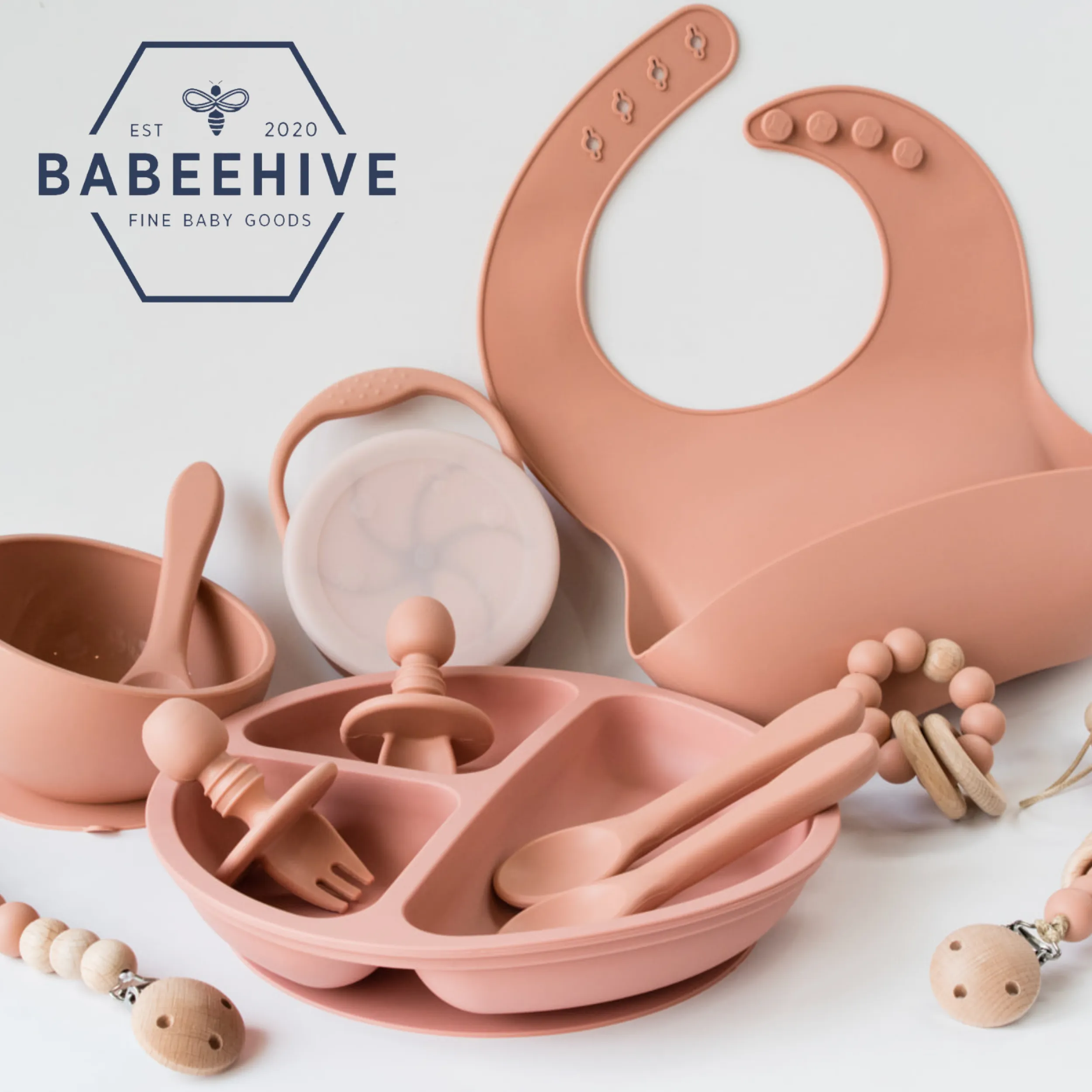 Blush Silicone Baby Bib Babykids_Babeehive-Goods