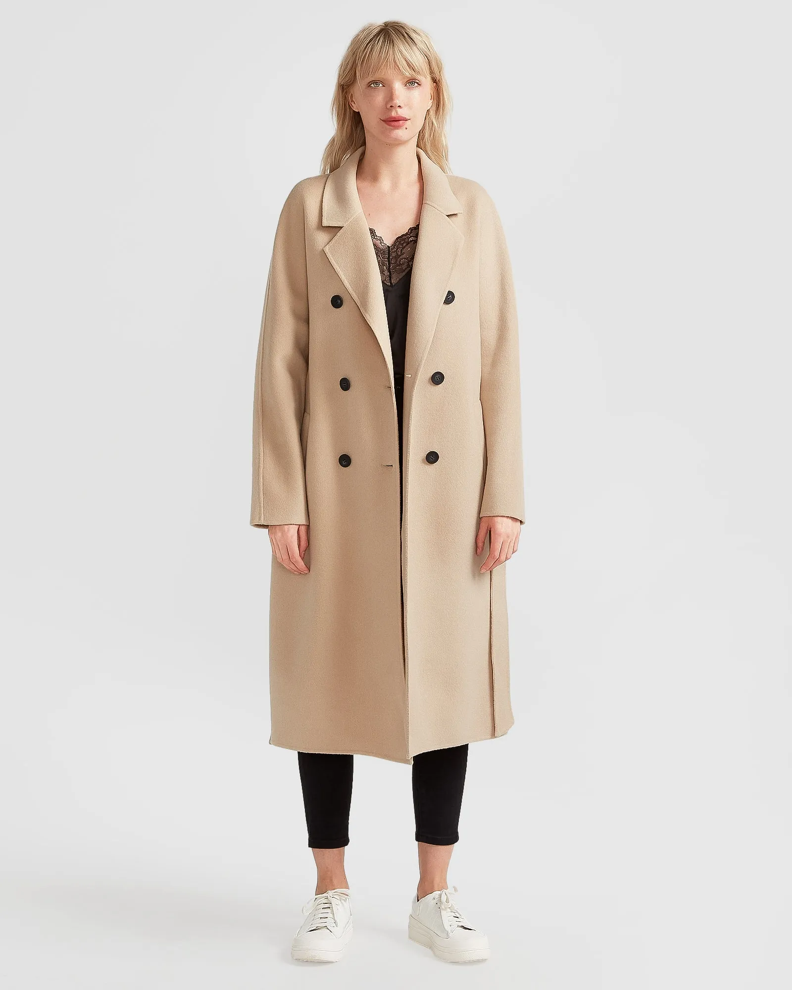 Boss Girl Double-Breasted Wool Coat
