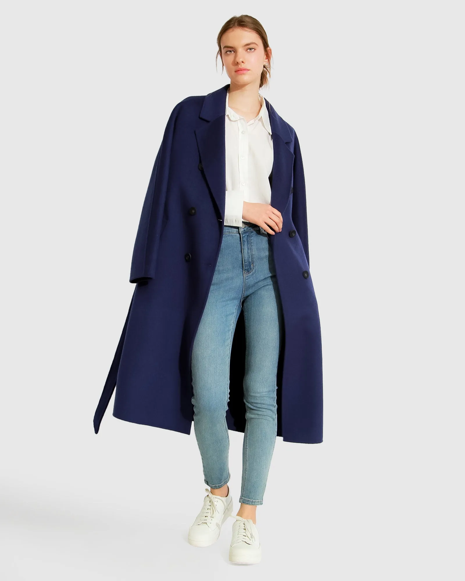 Boss Girl Double-Breasted Wool Coat