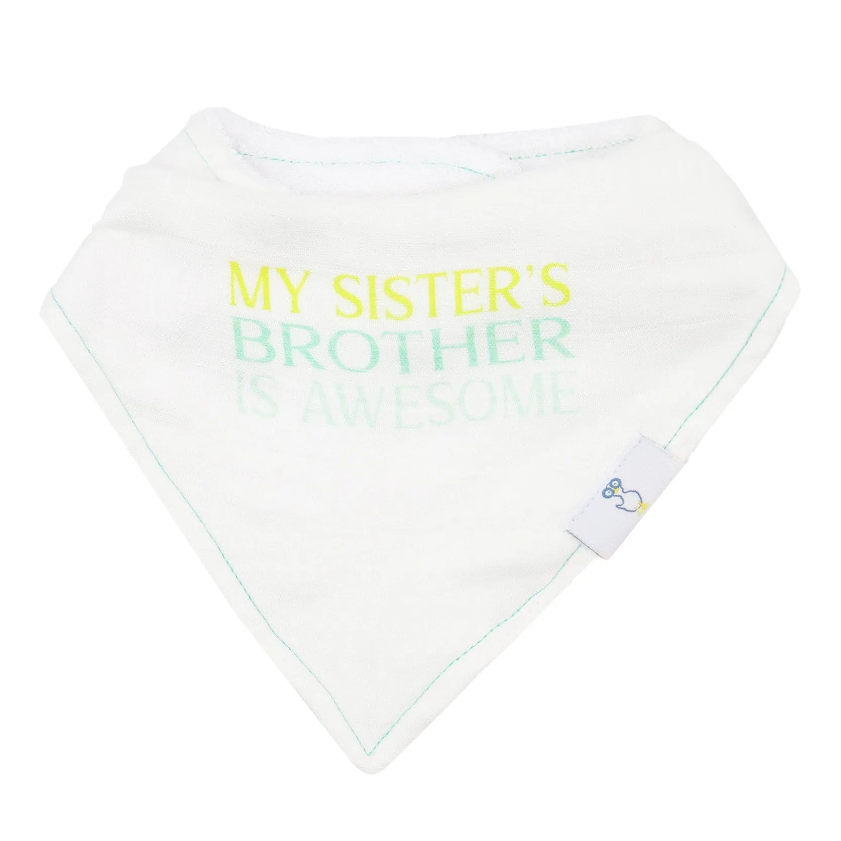 Brother And Arrows 2 Pack Muslin & Terry Cloth Bib Set Babykids_Goosewaddle