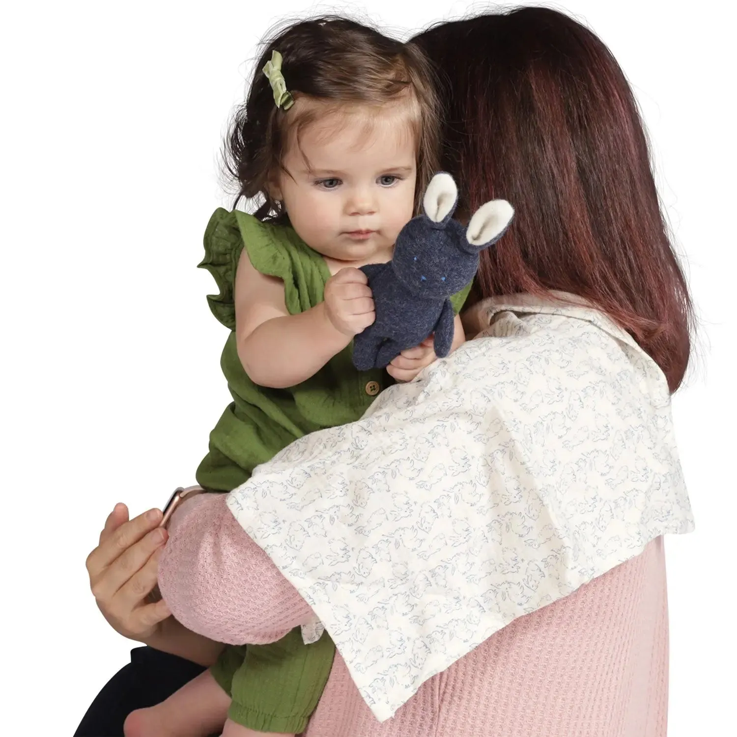 Bunny Rattle   Burp Cloth