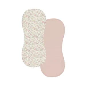 Burp Cloth, 2 Pack - Bloom, Bubblegum by Quincy Mae