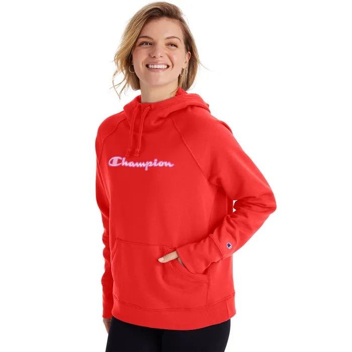 Champion Ladies Powerblend Applique Hoodie-Script