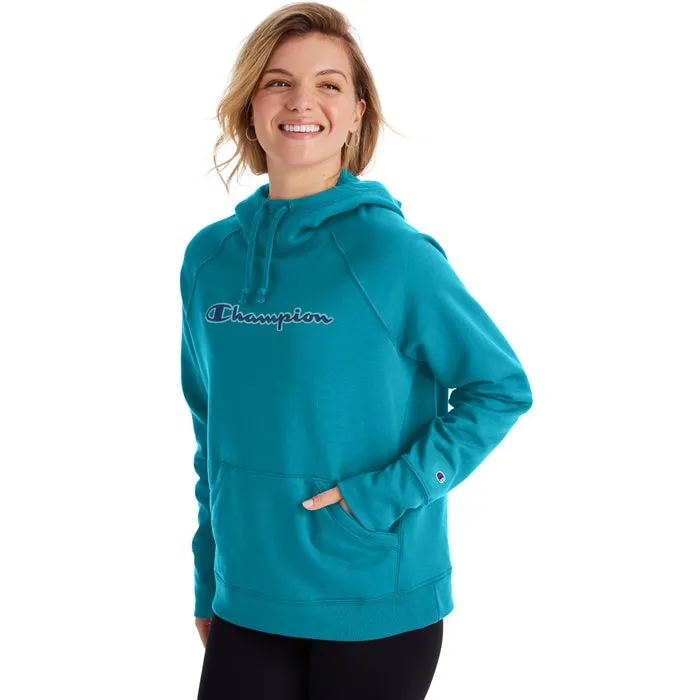 Champion Ladies Powerblend Applique Hoodie-Script