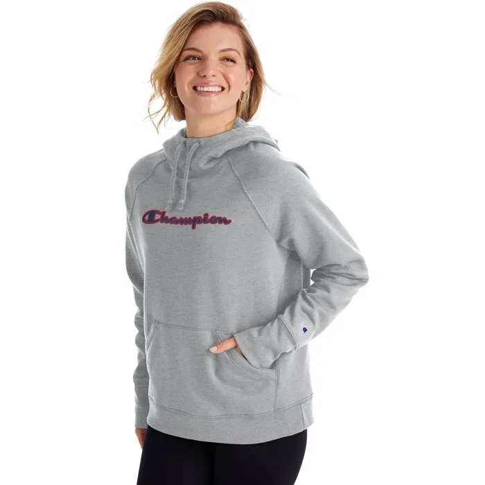 Champion Ladies Powerblend Applique Hoodie-Script