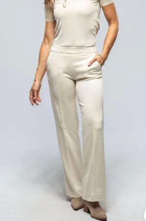 Chiara Knit Trouser In Vintage White