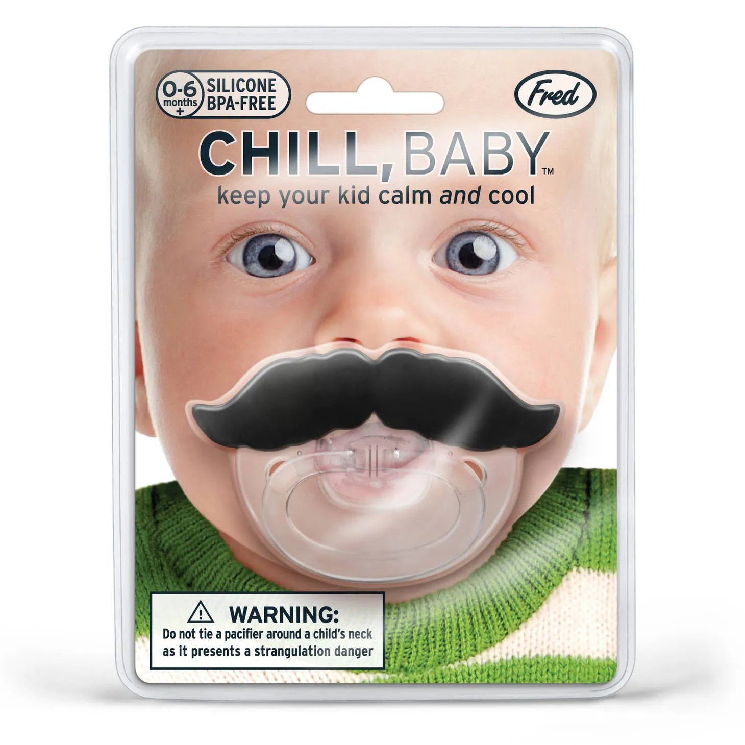 Chill Baby Mustache Pacifier by Fred   Friends