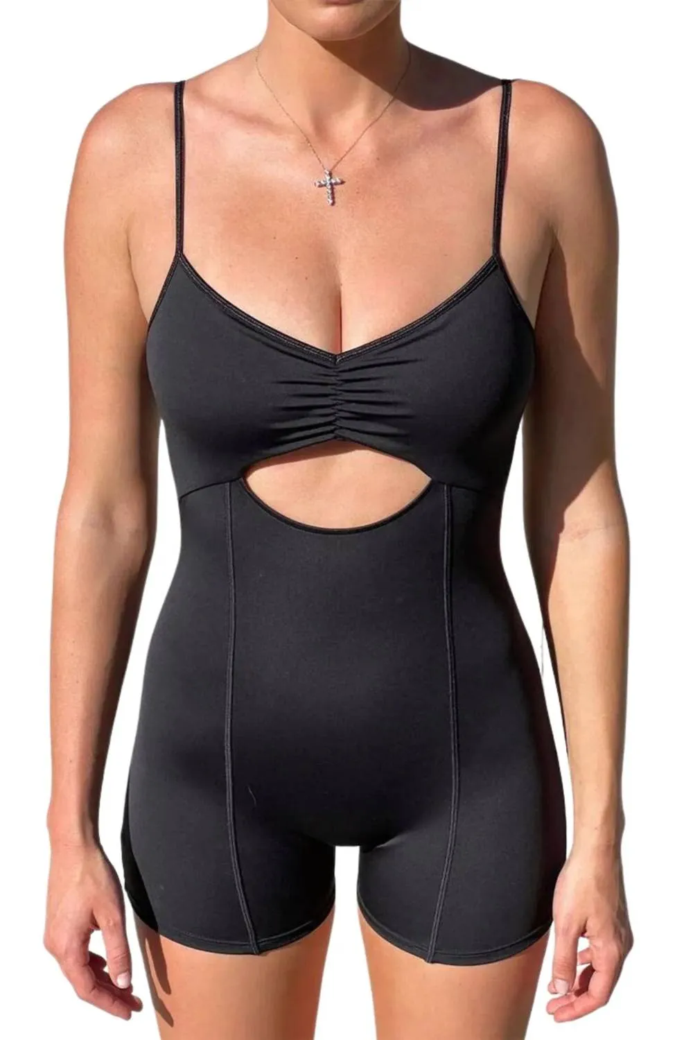 Clara Elastane Bodysuit In Black