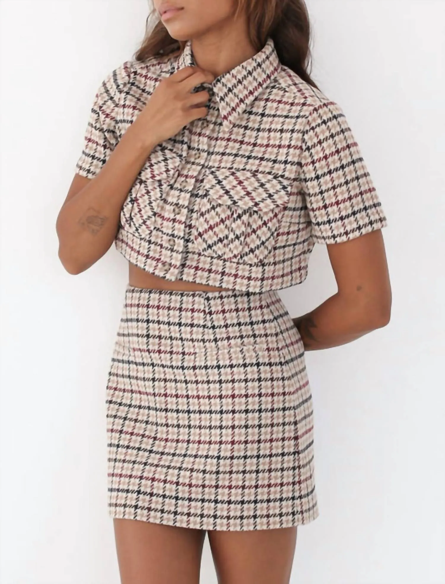 Coco Top In Newbury Plaid Tweed