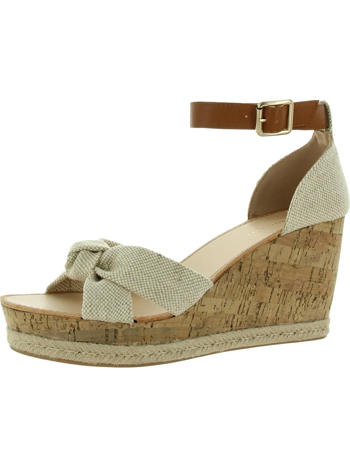 COLETTE Womens Open Toe Ankle Strap Wedge Heels