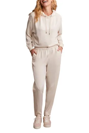 Combo Fabric Jogger Pants In Eggshell