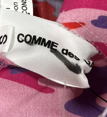 Comme des Garcons Japan. NEW WITH TAGS. "GIRL" Pink Camo Tiered Dress Cotton