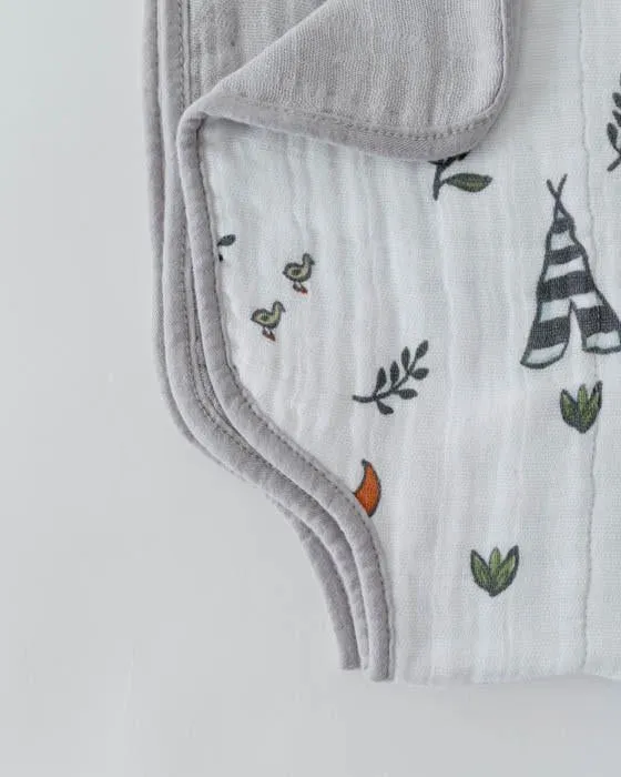 Cotton Muslin Burp Cloth - Forest Friends by Little Unicorn