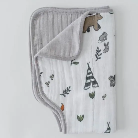 Cotton Muslin Burp Cloth - Forest Friends by Little Unicorn