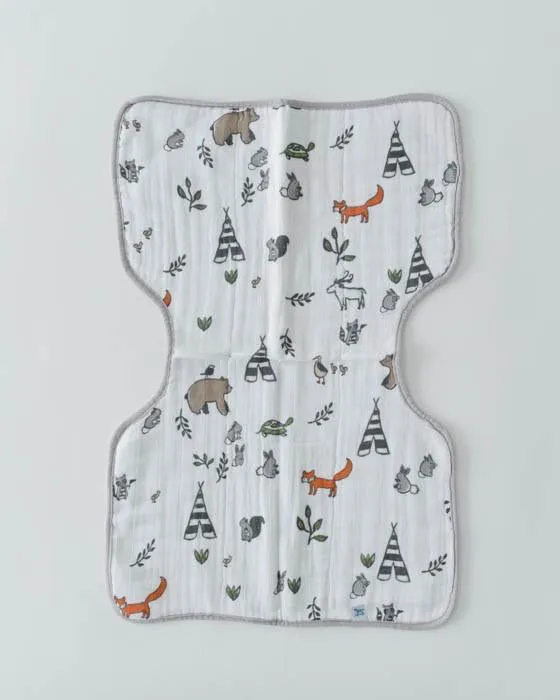 Cotton Muslin Burp Cloth - Forest Friends by Little Unicorn