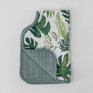 Cotton Muslin Burp Cloth - Tropical Leaf by Little Unicorn