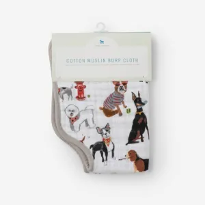 Cotton Muslin Burp Cloth - Woof by Little Unicorn