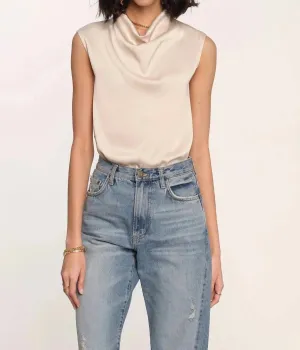 Cowl Neck Bodysuit In Bone