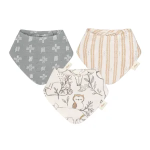 Crane Baby Ezra 3pc. Muslin Bib Set