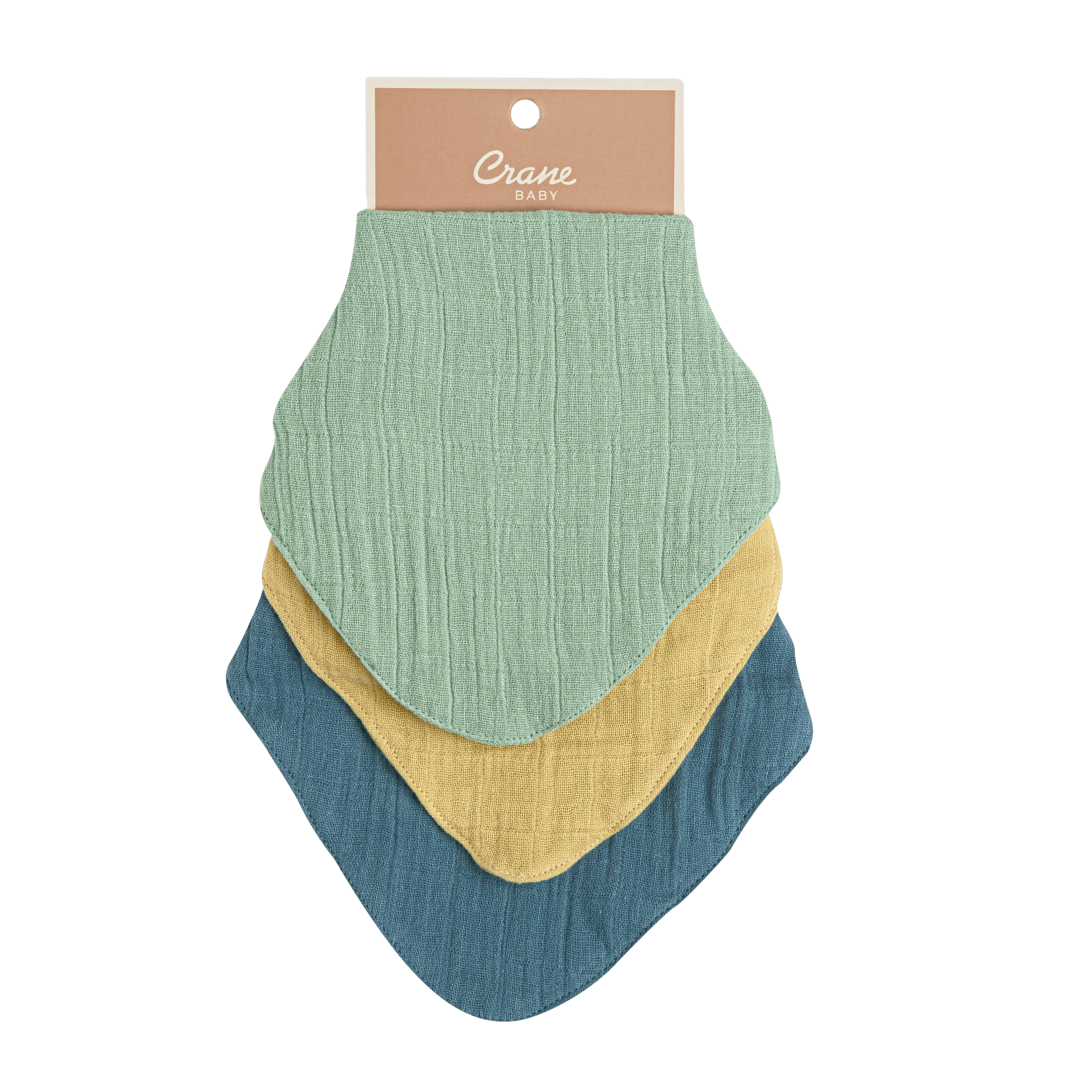 Crane Baby Muslin 3Pc Bib Set -River