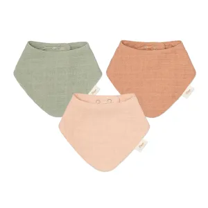 Crane Baby Muslin 3Pc Bib Set - Rose