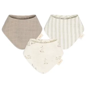Crane Baby Organic Cotton 3-pc. Bunny Bib Set