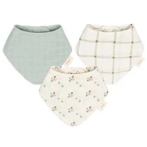 Crane Baby Organic Cotton 3-pc. Poppy Bib Set