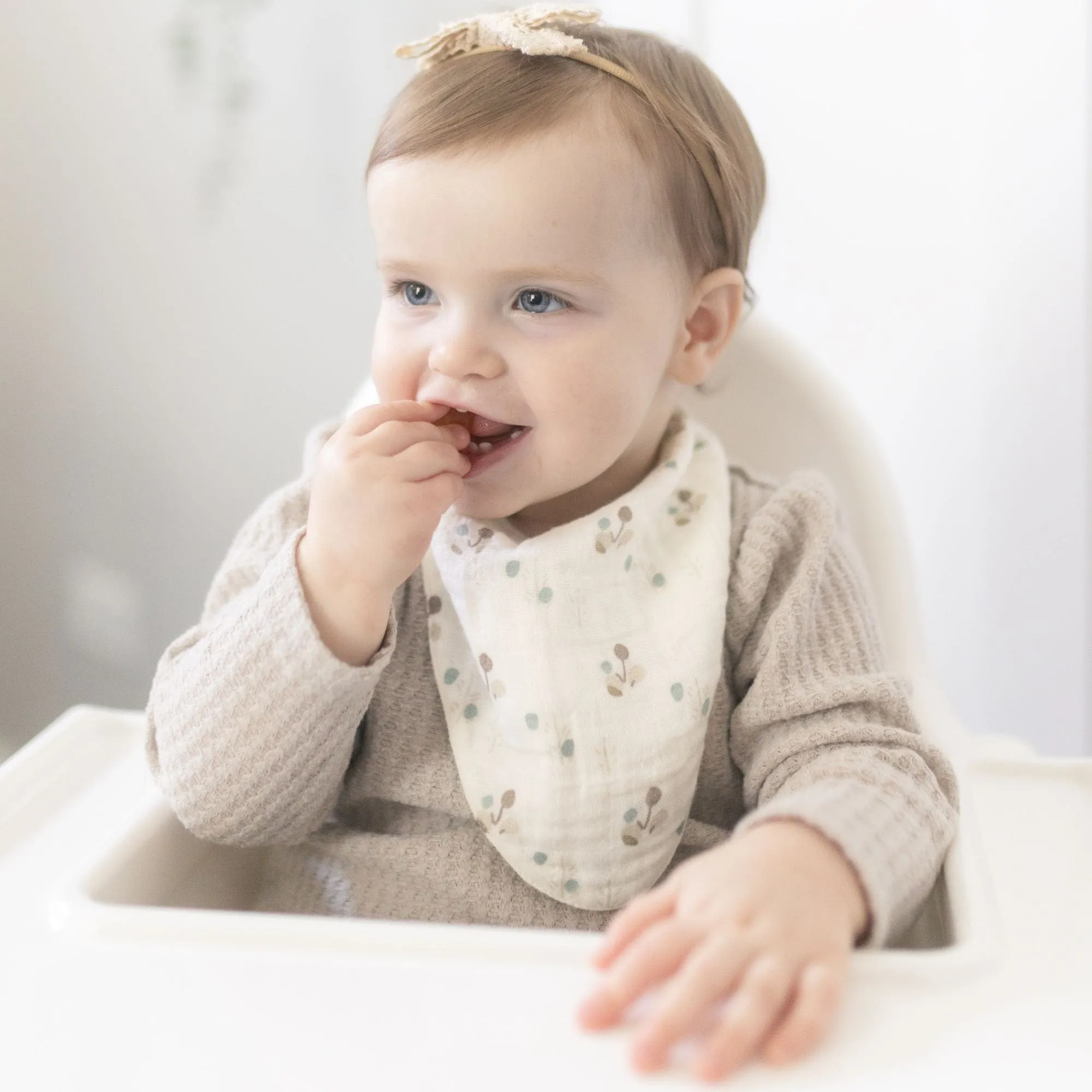 Crane Baby Organic Cotton 3-pc. Poppy Bib Set