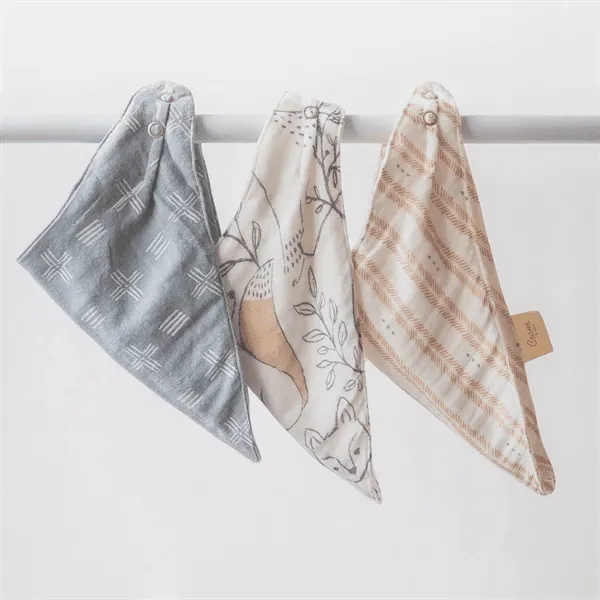 Crane Ezra 100% Cotton Muslin Baby Bib 3 Piece Set Babykids Ccrane Baby