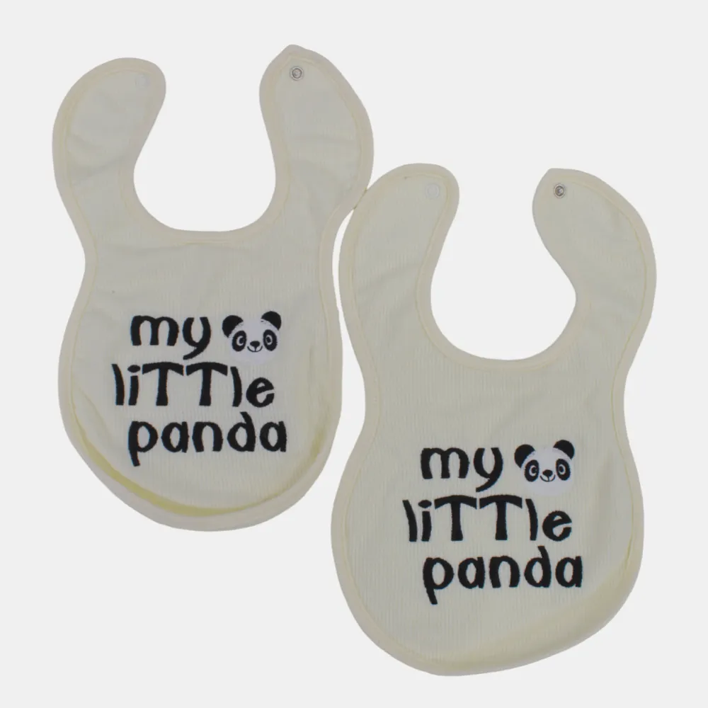 Cute Design Baby Girls Cotton Bib – 2-Pack