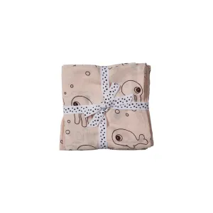 Done by Deer Burp Cloths - Sea Friends - Powder - 2 Pack