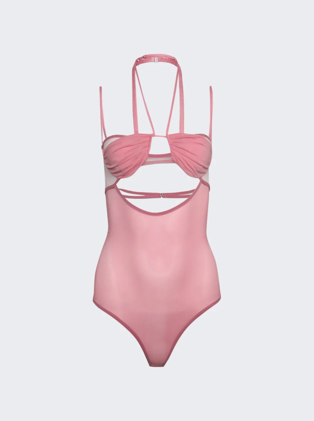 Draped Double Bra Bodysuit