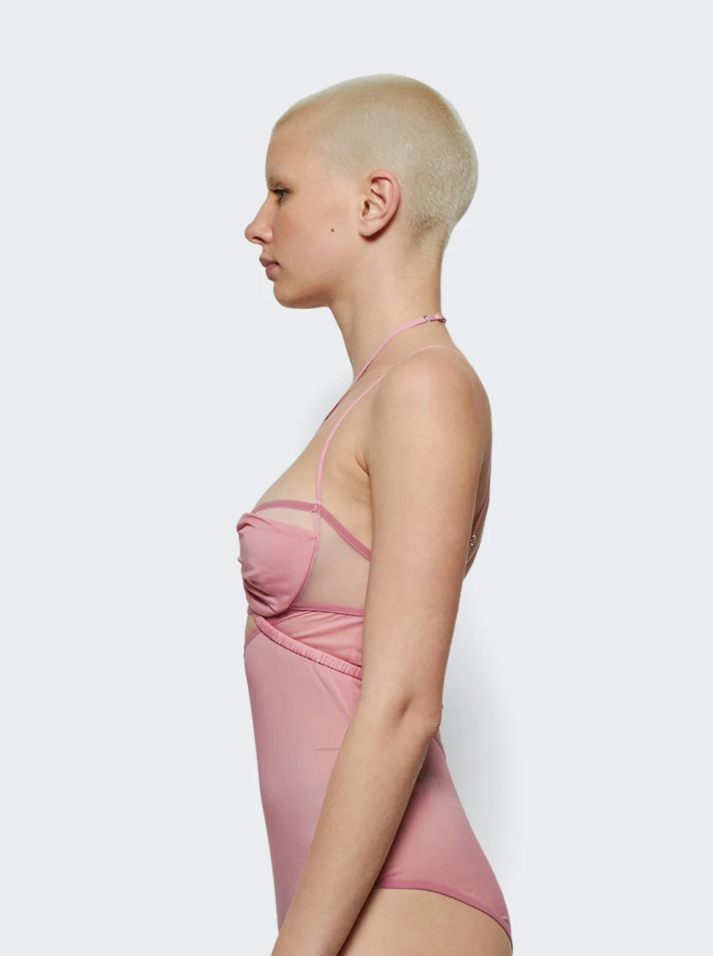 Draped Double Bra Bodysuit