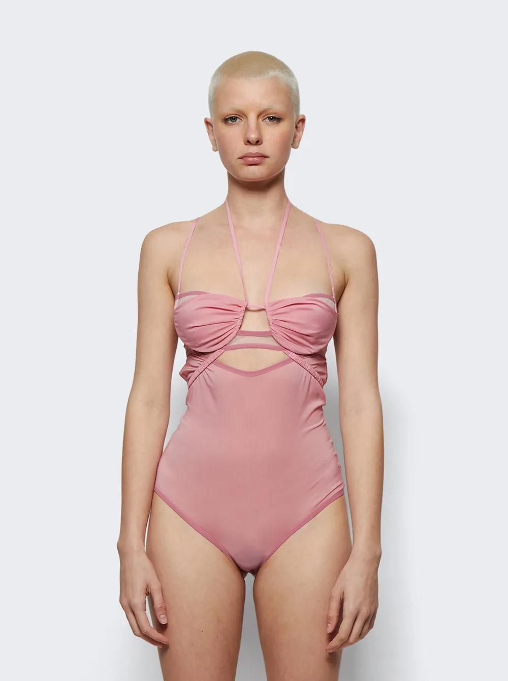 Draped Double Bra Bodysuit