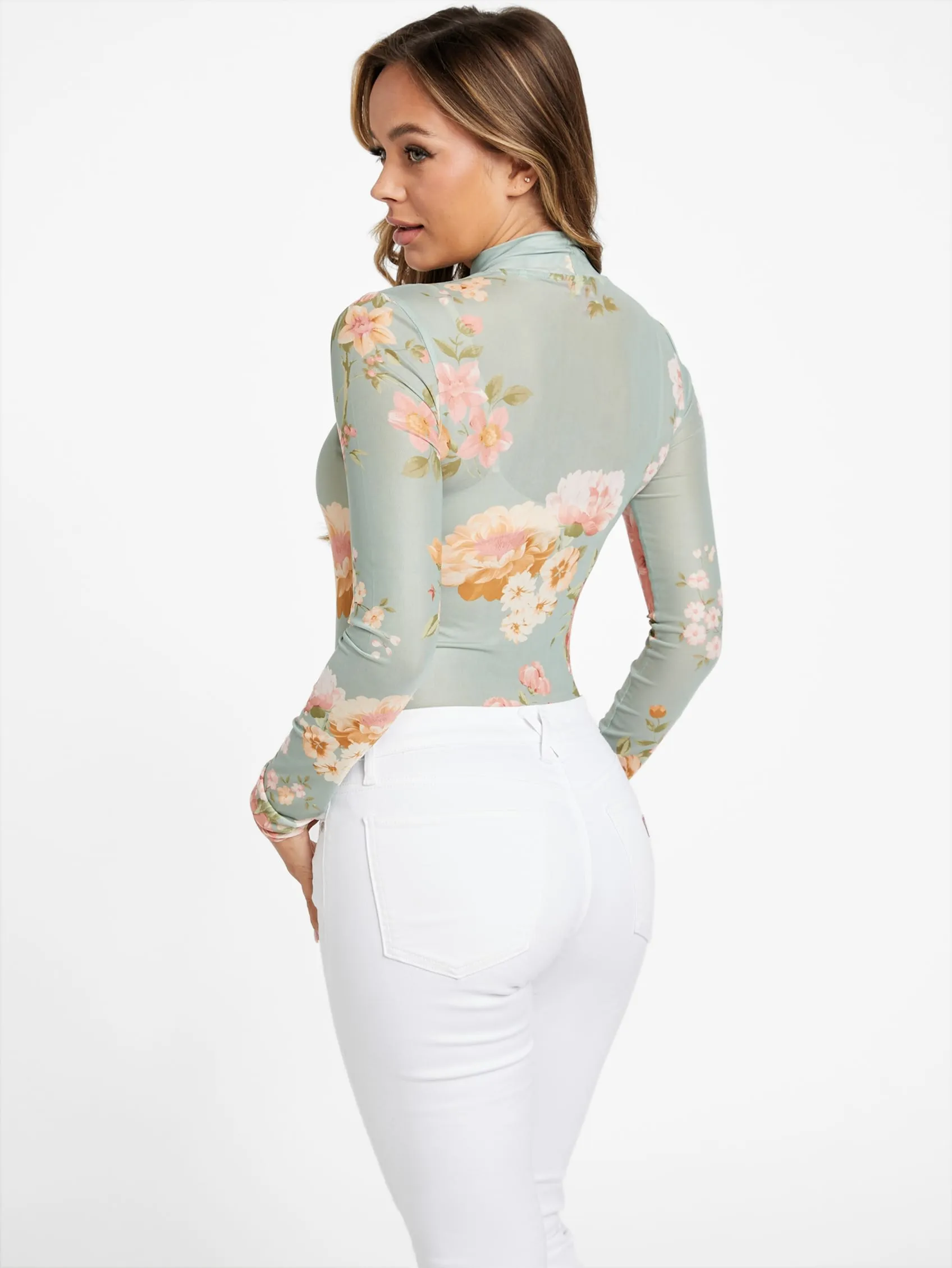 Eco Eara Floral Mesh Bodysuit