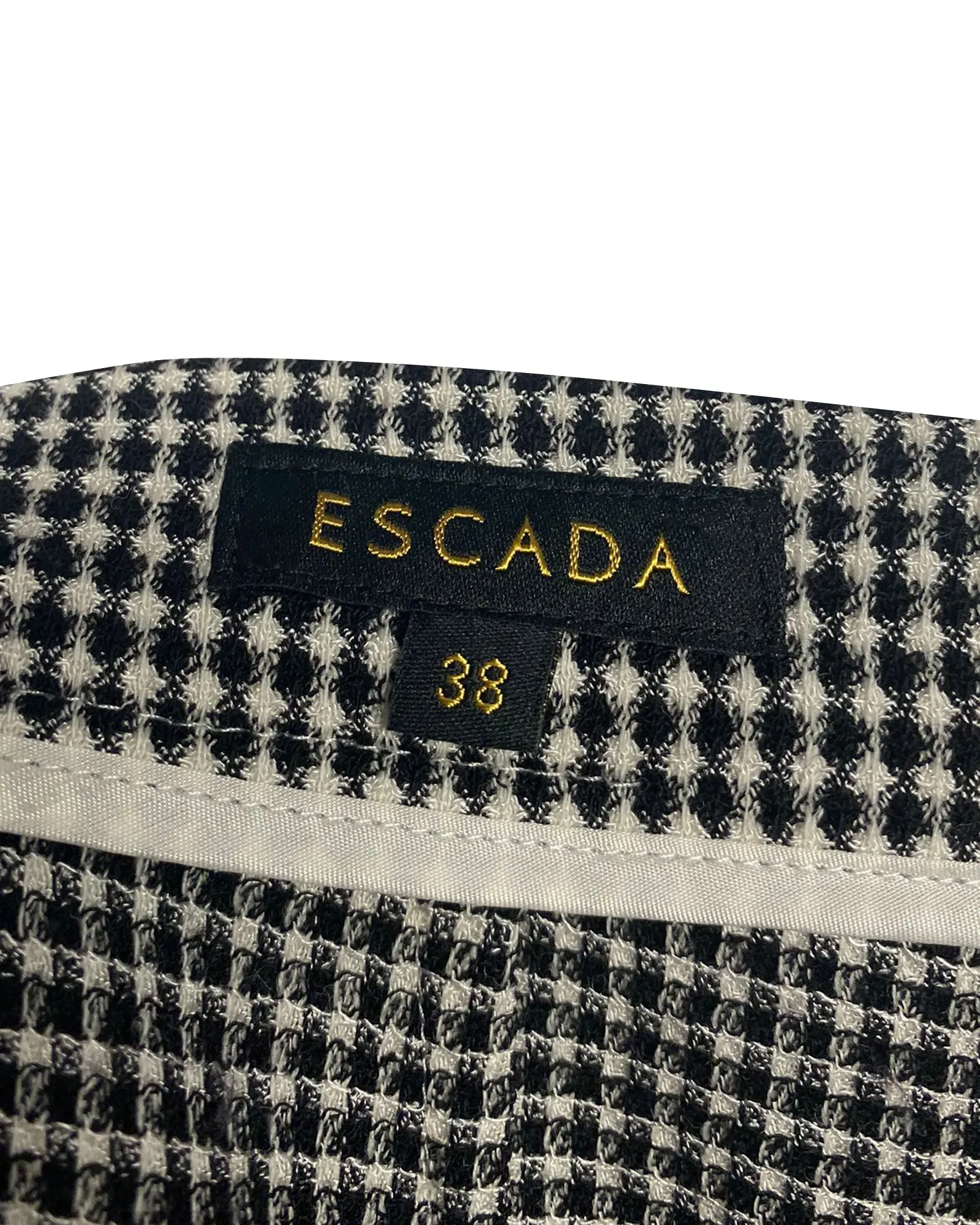 Escada Checkered Pantsuit Set with Blouse