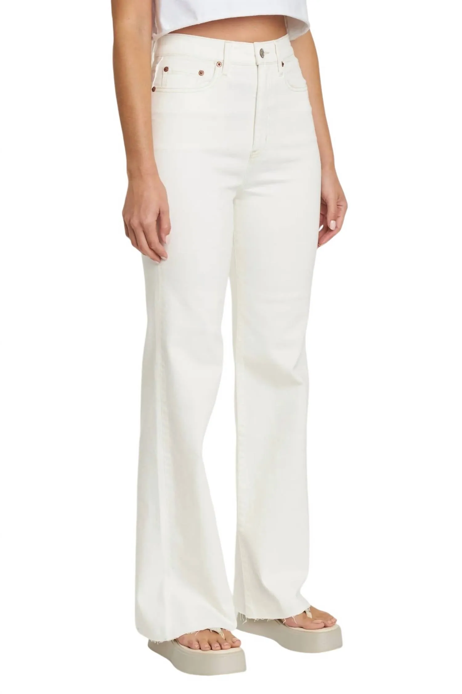 Far Out Wide Leg Jeans In White